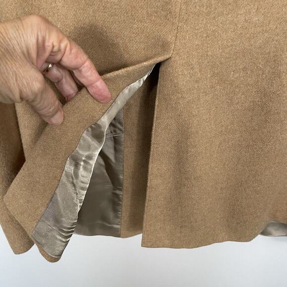 Vtg Lands End Camel Hair Wool Sport Coat Blazer Mens 44L Tan Preppy Business - Picture 11 of 14